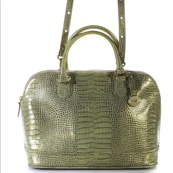 Brahmin Handbags - Brahmin Green Womens Mock Crocodile Tote Bag
